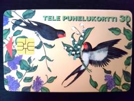 Tele puhelukortti 30. Pääskyset 1996