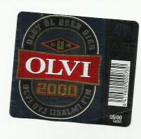 Olvi 2000 Olut -  olutetiketti