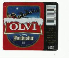 Olvi Tumma Jouluolut  III -  olutetiketti