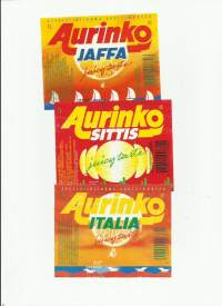 Aurinko Italia, Sittis ja Jaffa  -   juomaetiketti 3 eril