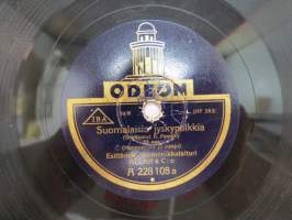 Odeon A 228 108 Allan &amp; Co - Suomalaisia jyskypolkkia / Meidän kylän masurkka -savikiekkoäänilevy / 78 rpm 10&quot; record