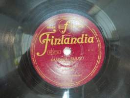 Finlandia P 148 Anja Sini - Kaunein ruusu / Maailman onnellisin -savikiekkoäänilevy / 78 rpm 10&quot; record