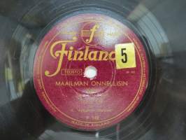 Finlandia P 148 Anja Sini - Kaunein ruusu / Maailman onnellisin -savikiekkoäänilevy / 78 rpm 10&quot; record