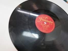 Finlandia P 177 Auvo Nuotio - Bella Venetsia / Veikko Tuomi - On syömesi jäätä  -savikiekkoäänilevy / 78 rpm 10&quot; record