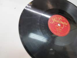 Finlandia P 177 Auvo Nuotio - Bella Venetsia / Veikko Tuomi - On syömesi jäätä  -savikiekkoäänilevy / 78 rpm 10&quot; record