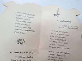 Joululauluja Nr 1 - Paletti 476 -muotoonleikattu, laulukirjanen / song book, christmas songs