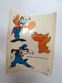 Walt Disney 6 - Kalle Anka &amp; Co överföringsbilder 1964 -siirtokuva-arkki, joka ollut Ruotsin &quot;Aku-lehden&quot; mukana -decals