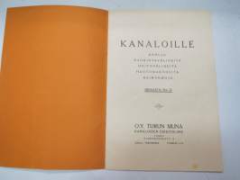 Kanaloille rehuja, ruokintavälineitä, hoitovälineitä, hautomakoneita, keinoemoja - Oy Turun Muna - Hinnasto nr 11 1929 kananrehujen ja  ja kanatalouden