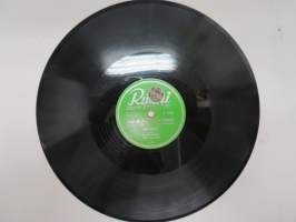 Rytmi R 6160 Rallineloset ja Rytmin kvintetti - Meni neljä miestä kaupunkiin / Ralli -savikiekkoäänilevy / 78 rpm 10&quot; record