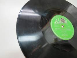 Rytmi R 6160 Rallineloset ja Rytmin kvintetti - Meni neljä miestä kaupunkiin / Ralli -savikiekkoäänilevy / 78 rpm 10&quot; record