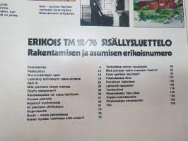 Tekniikan Maailma 1976 nr 18 - Erikois TM Rakentamisen ja asumisen erikoisnumero -magazine, special issue