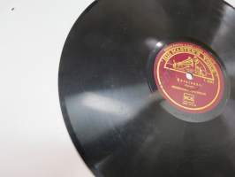 His Masters Voice X 6282, Mieskuoro Finlandia - Vid milan / Suruisena -savikiekkoäänilevy / 78 rpm 10&quot; record