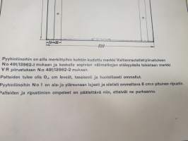 Valtionrautatiet VR - hankintaohjeita ja määrityksiä 1930-50 -luvuilta; Suojapeitteet, Voiteluaineet, Trasseli, Toimistohuonekalut, Pyyhinliinat, Sankasiteet, Orret