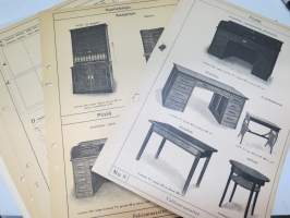 Valtionrautatiet VR - hankintaohjeita ja määrityksiä 1930-50 -luvuilta; Suojapeitteet, Voiteluaineet, Trasseli, Toimistohuonekalut, Pyyhinliinat, Sankasiteet, Orret