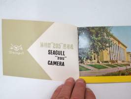 Seagull 205 Camera instructions, in english and chinese / kamera - käyttöohjeet englanniksi ja kiinaksi