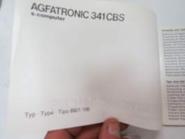 Agfatronic 341CBS s-computer kameran salamalaite -käyttöohjeet / flash instructions