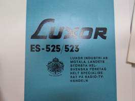 Luxor ES-525 / 523 Stereoskivspelare bruksanvisning - instructions in english, german, french &amp; spanish -levysoitin, käyttöohjeet viidellä kielellä - ei suomi