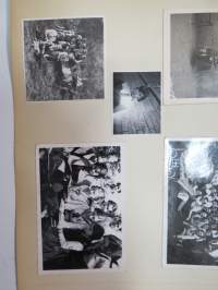 &quot;Unkarilainen kirjeenvaihtotoveri Nusi&quot; -suomalaisen 1930-luvun koululaisen / opiskelijatytön albumisivu, jossa 7 valokuvaa kirjeenvaihtotoverista -photographs