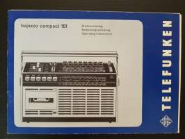 Telefunken bajazzo compact 101, 1972-1975, Bruksanvisning, Bedienungsanleitung, Operating Instructions