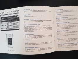 Telefunken bajazzo compact 101, 1972-1975, Bruksanvisning, Bedienungsanleitung, Operating Instructions