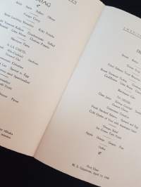 Swedish American Line, Dinner, First Class, M. S. Gripsholm, April 15, 1948