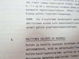 Oilon öljypolttimien toimintaperiaatteet sekä säätö- ja huolto-ohjeet - KP-6, KP-26, KP-36 L, KP-38 H, KP-46 H  -oil burner instructions, in finnish