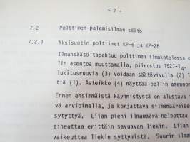 Oilon öljypolttimien toimintaperiaatteet sekä säätö- ja huolto-ohjeet - KP-6, KP-26, KP-36 L, KP-38 H, KP-46 H  -oil burner instructions, in finnish