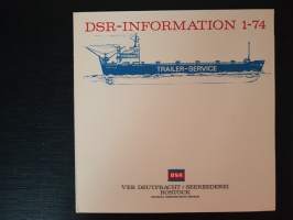 DSR -Information 1-74. Veb Deutfracht/Seereederei Rostock. Deutsche Demokratische Republik. MS &quot;Inselsberg&quot;