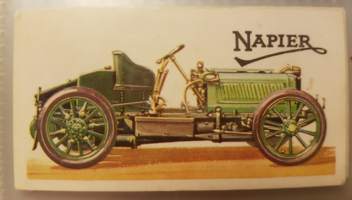 History of The Motor Car, Series of 50, No 7. 1902. Napier 35 H.P. Gordon Bennett Racing car, 6,4 litres. G.B.