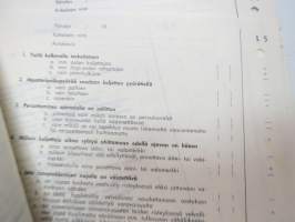 Ajokorttikokeen koekysymykset K 1 - K 10 &amp; L 1 - L 20 / Autokatsastusmiehet ry kysymyssarjat 1960-luvulta(?)