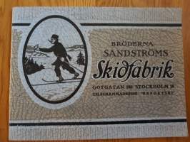 Bröderna Sandstöms Skidfabrik, Katalog für 1928 zu überreichen.