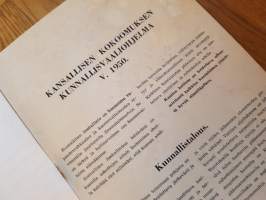 Kansallisen Kokoomuksen kunnallisvaaliohjema v. 1950, Kansallisseurojen luentosarja v. 1950 N:o 1. Hyväksytty puolekokouksessa 23.4.1950