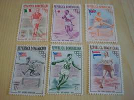 6 erilaista Olympialaisten legendat 1920-1940 -luvuilla postimerkkiä vuodelta 1957. Harvemmin tarjolla. Katso myös muut kohteet.