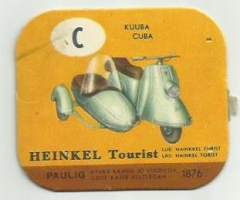Heinkel Tourist  - autokortti, keräilykuva, kahvipakettikuva