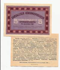Kansallisen Kokoomuspuolueen Suurarpajaisten ennakkoarpa - arpa 1928