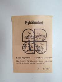 Pyhätunturi -pääsylippu nr 17851 / admission ticket