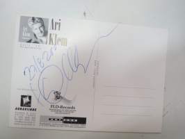 Ari Klem -ihailijakortti nimikirjoituksella / fan card