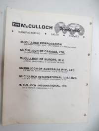 McCulloch MAC 2-10 Chain Saw (Serial Numbers Prefixed B12-) Illustrated Parts List -varaosaluettelo