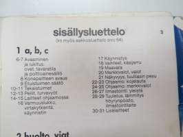 Citroën BX, BX14, BX16 -käyttöohjekirja / owner´s manual in finnish