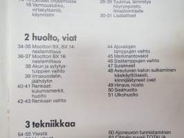 Citroën BX, BX14, BX16 -käyttöohjekirja / owner´s manual in finnish