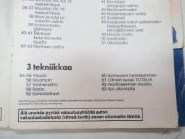 Citroën BX, BX14, BX16 -käyttöohjekirja / owner´s manual in finnish
