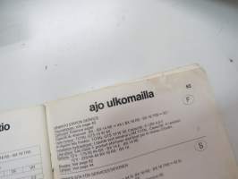 Citroën BX, BX14, BX16 -käyttöohjekirja / owner´s manual in finnish