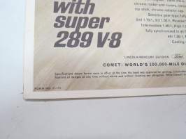 Mercury Comet - Cyclone with super 289 V-8 -myyntiesite / brochure