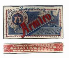 Armiro , tyhjä tupakka-aski, tuotepakkaus valm 1878-1942