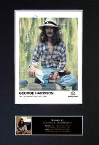 George Harrison, The Beatles, canvastaulu, koko 20 cm x 30 cm. Teen näitä vain 50 numeroitua kappaletta.