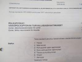Vakiopolkupyörän turvallisuusvaatimukset SFS 4000 standardi