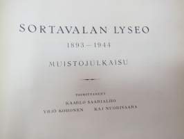 Sortavalan lyseo 1893-1944 - muistojulkaisu -school history