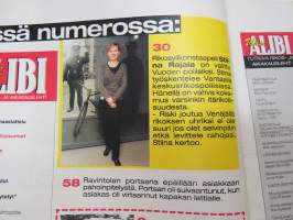 Alibi 2000 nr 1, Jammun haastattelu, Pietarsaari pommimies, Tappajavanki Jamina, 15-vuotias sarjaraiskaaja riehui, 90-luvun poliisisurmat, Turun paistinpannusurma