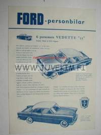 Ford - personbilar åm. 1955 -broschyr myyntiesite