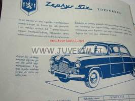 Ford - personbilar åm. 1955 -broschyr myyntiesite